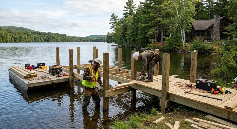 Wood Dock Installation in Olathe, KS