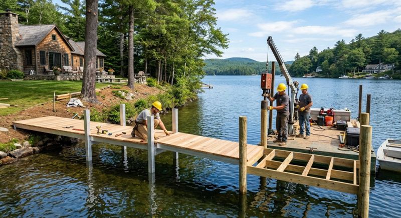 Wood Dock Installation in Olathe, KS